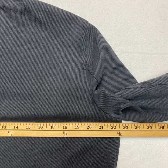 Zara Shacket Men's M Gray Long Sleeve Thick Retro Button Up Shirt Jacket - Picture 11 of 12